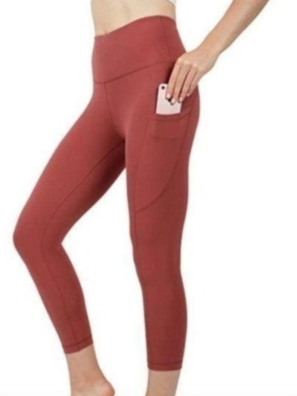 90 Degree by Reflex Interlink Carbon Hi-Rise Leggings Terracotta - Size S NWT